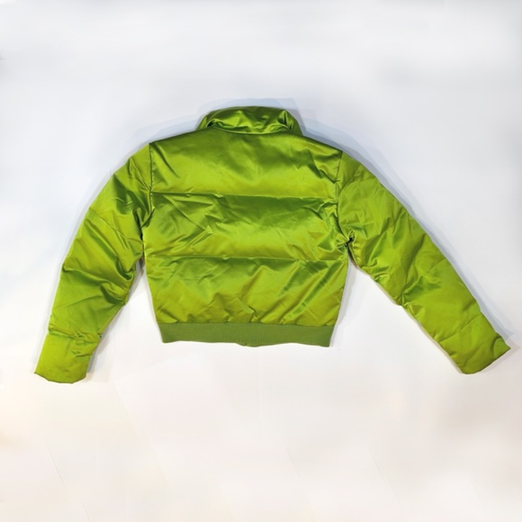 Green Silk Clavin Cline Puffy Jacket - Picture 6 of 6